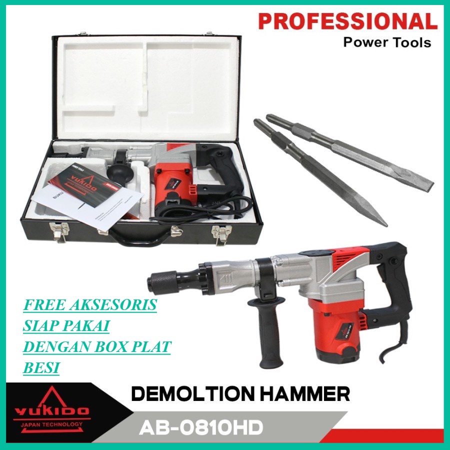 BOX BESI BOR BOBOK BETON MESIN HAMMER DEEMOLTION 32MM 35MM BOR BOBOK BETON MESIN BOR HAMMER 3 FUNGSI BISA DRILL AWET TAHAN LAMA FULL MATA BOR BY YUKIDO / JLD