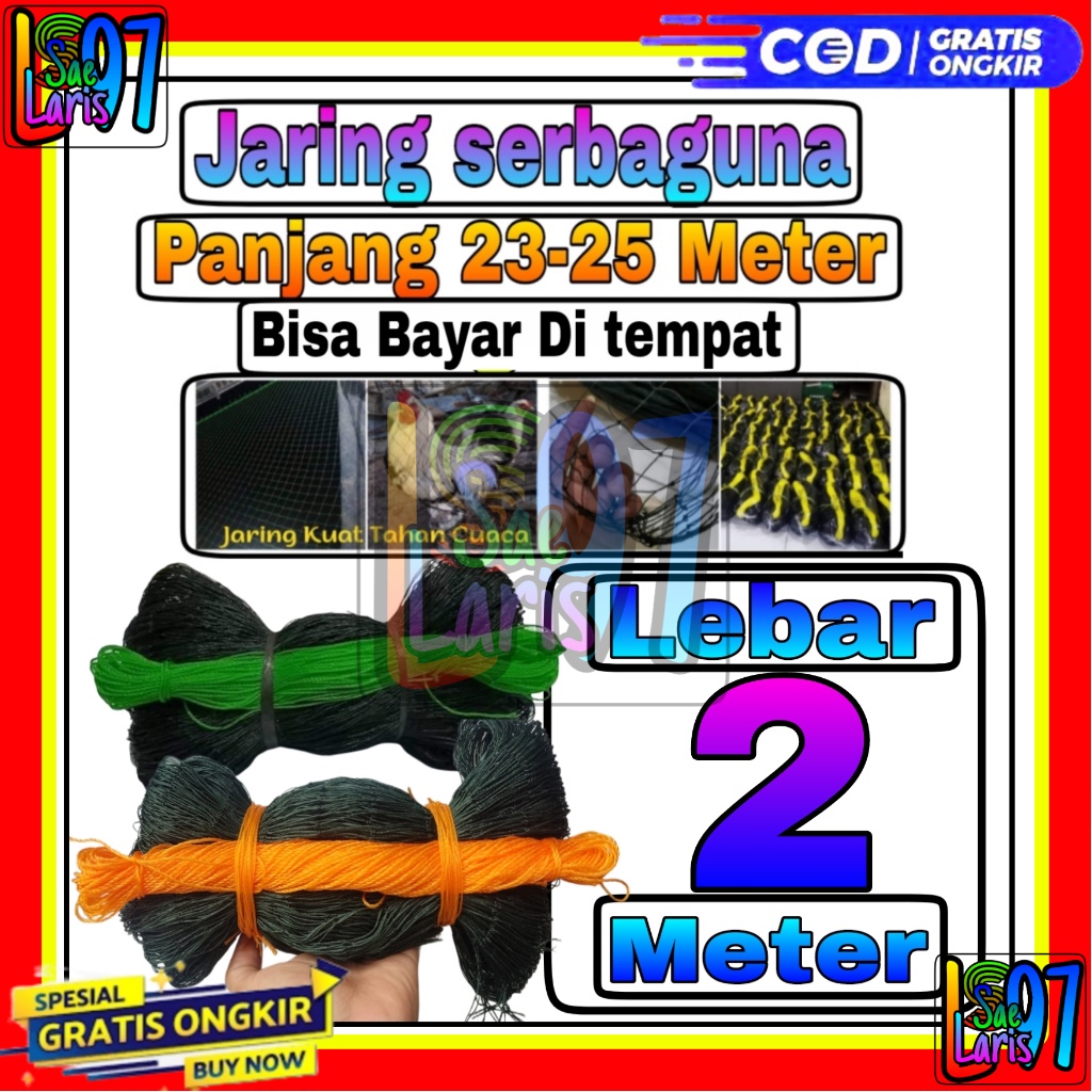 Jaring Pagar Ayam 2 meter / Jaring Serbaguna /Jaring Kandang /Jaring