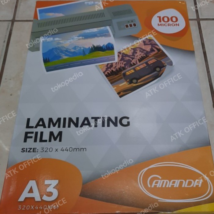 

[[JNT COD]] Plastik Laminating A3 Amanda 100 micron Sepak (100 lembar)