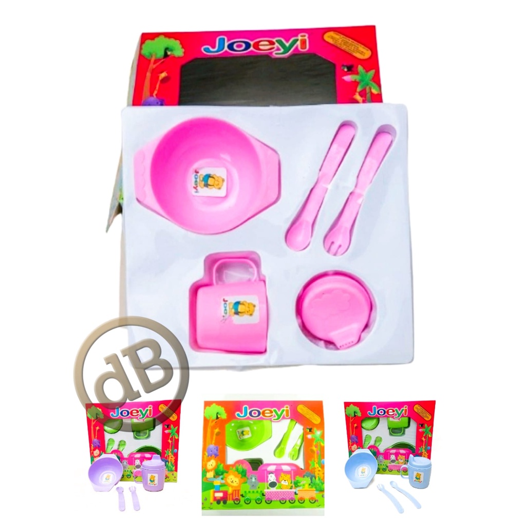 Set Makan Bayi Joeyi 5 in 1 Feeding Set Perlengkapan Makan Bayi BPA Free