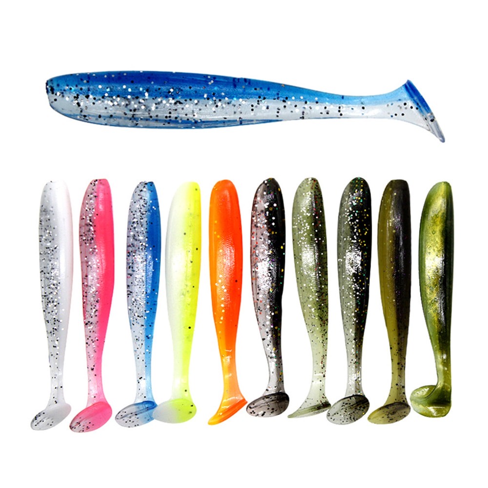 Fanhad - Umpan Pancing 10 Pcs Soft lure  Umpan Mainan Umpan Model ikan Teri Laut soft lure silikon W