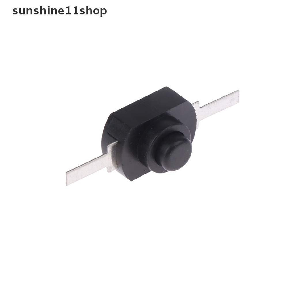 Sho 10pcs DC 30V 1A Hitam Putih Saklar Tombol Tekan On Off Mini Untuk Torch Elektrik N