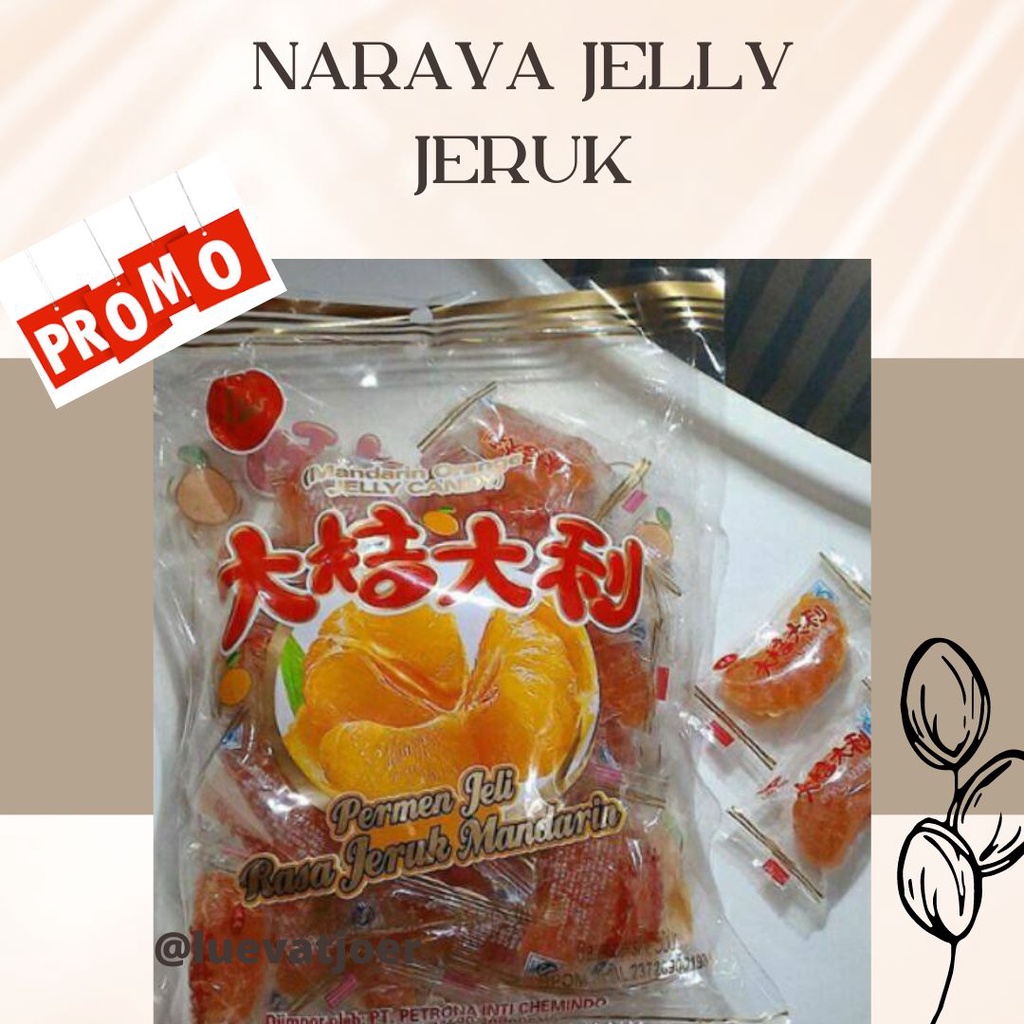 

✨ READY ✨ Orange Jelly Netto - 500 Gram || Permen Jelly Jeruk Naraya || Jelly Jeruk Naraya || Naraya 500 gr