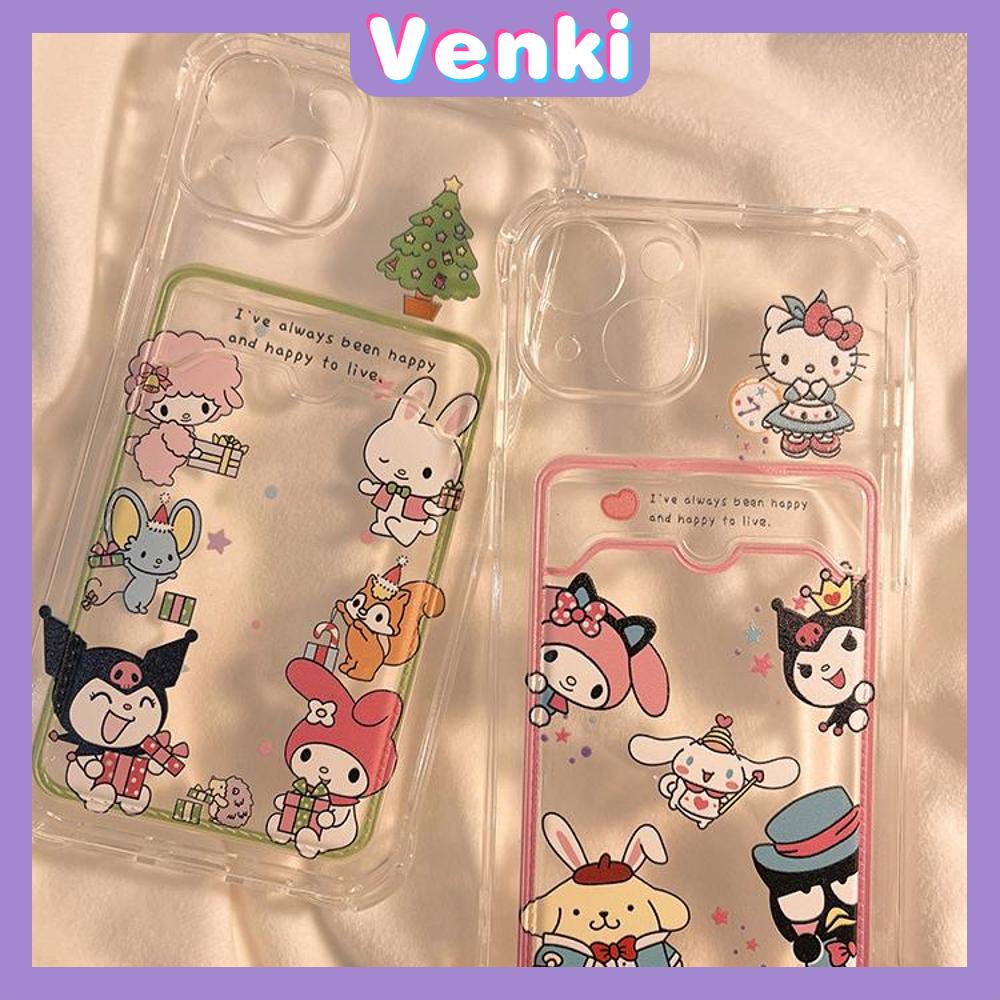 For iPhone 14 Pro Max Card Holder Case Clear Card Storage Back Cover Cute Cartoon Camera Protection Shockproof For iPhone 14 13 12 11 Plus Pro Max 7 Plus X XR