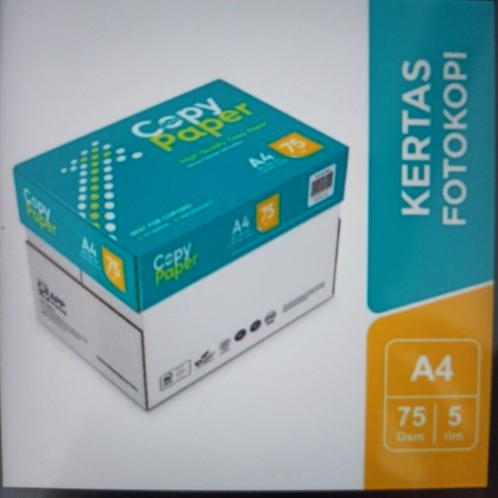 

Terlaris Kertas A4 75 Grm Copy Paper /5 Rim
