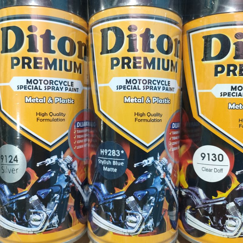 Diton Premium Paket Lengkap 3 Kaleng 400cc Biru Dof Dop Stylish Blue Matte 9283 Clear Doff 9130 Pilox Pilok Cat Semprot Spray Paint