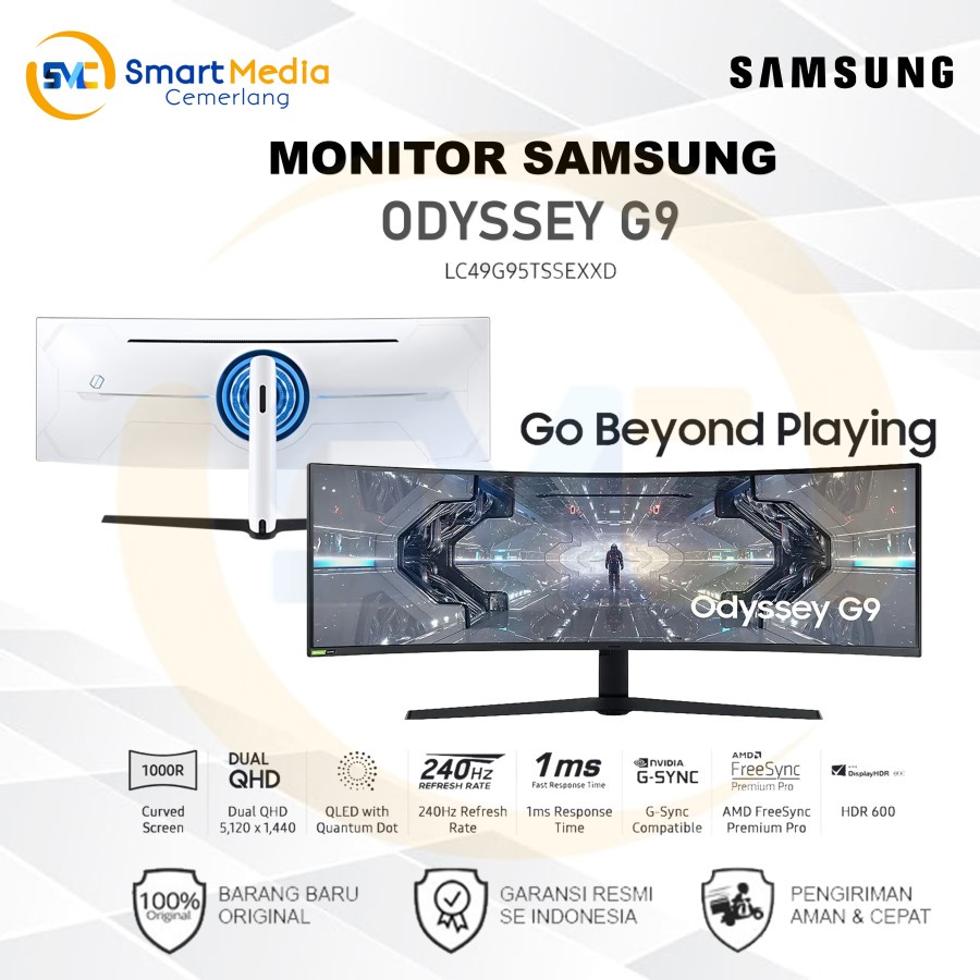 Monitor Samsung 49&quot; inch ODYSSEY G9 Curved LC49G95TSSEXXD