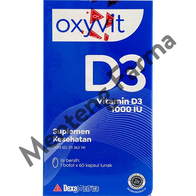 Oxyvit D3 60 Kapsul - Suplemen Vit D3 1000 IU