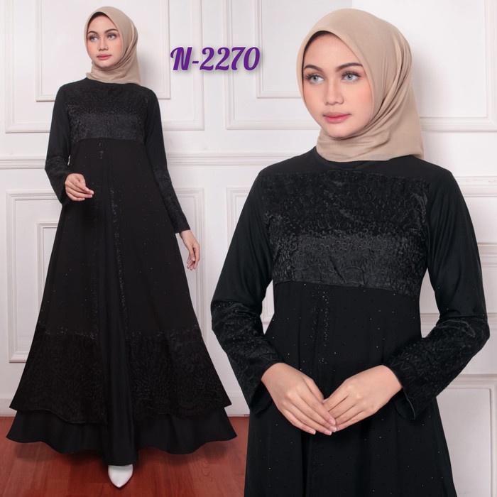 ABAYA TURKEY HITAM DUBAI