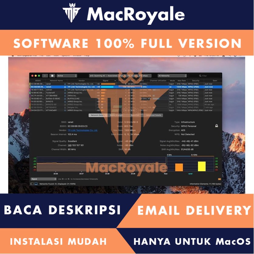 [MacOS] WiFi Explorer Pro Full Version Lifetime Full Garansi