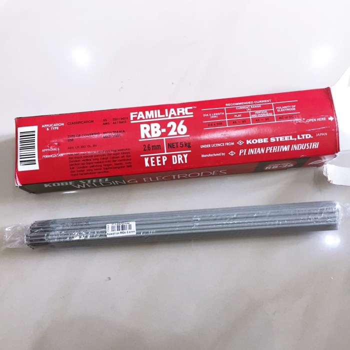 KAWAT LAS RB26 2.6MM KOBE (KEMASAN 1 KG) - 7113572