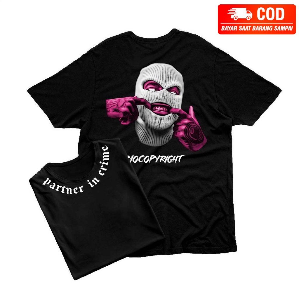 [COD] KAOS DISTRO KAOS OVERSIZE KAOS UNISEX KAOS KEREN KAOS PARTNER IN CRIME | KAOS TOPENG MALING | 