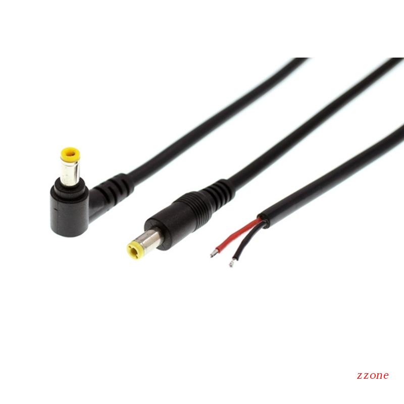 Zzz DC 5.5mm x 2.5mm Male Plug Jack DC Power Kuncir Kabel Bare Wire Open End Cord