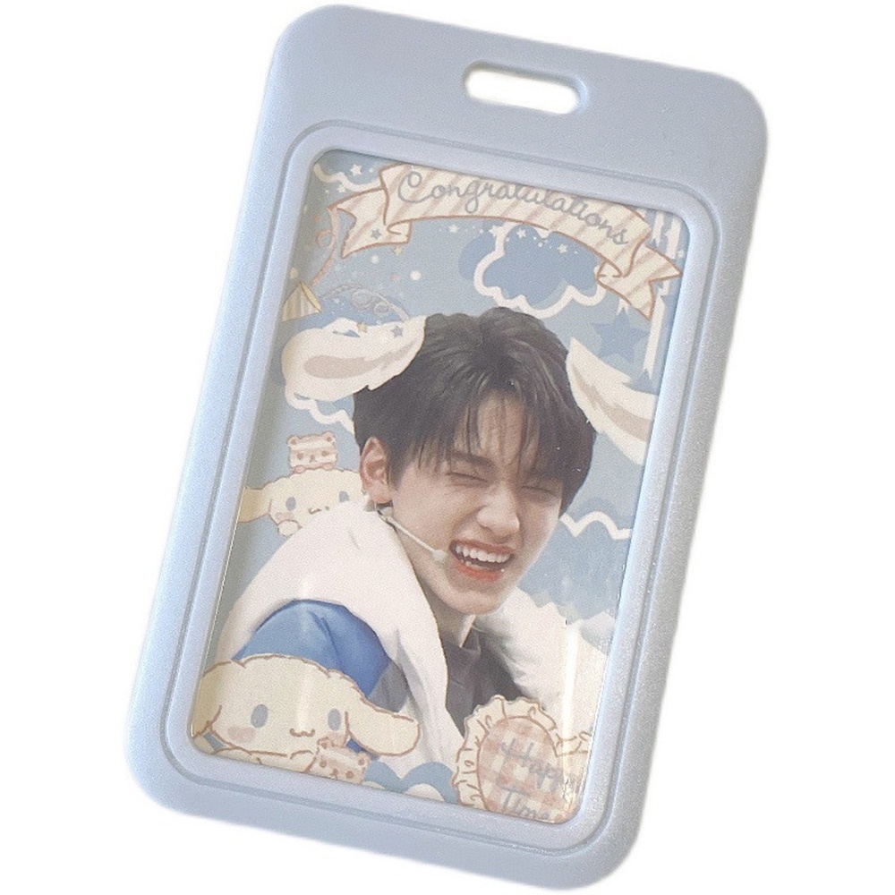 [COD Tangding] INS Lucu Idola Biru Photocard Holder Kartu Kredit Gantung Cover Pelindung Gantungan Kunci Tas Liontin