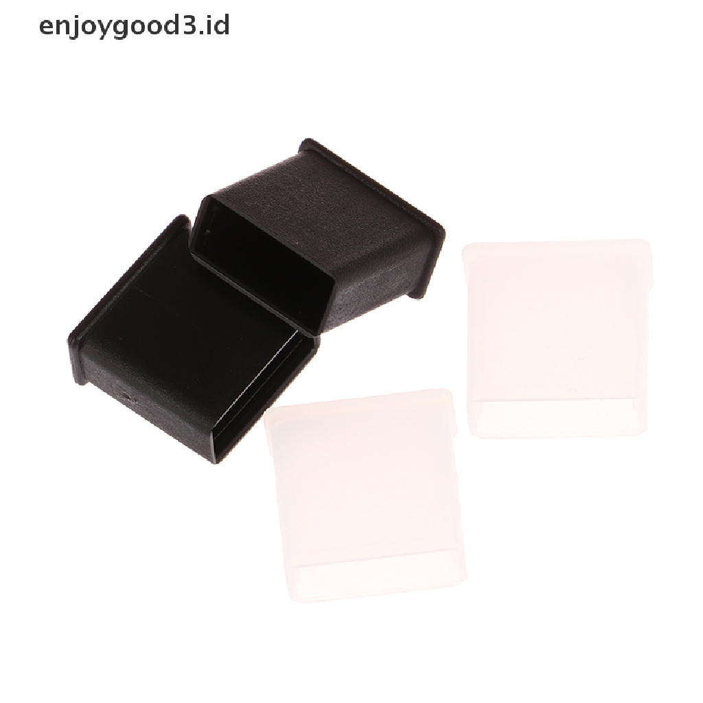 【 Rready Stock 】 10Pcs USB Anti-Dust Cover Protector Lid Black Translucent Plastic Dust Plugs （ ID ）