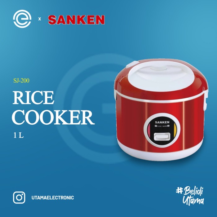 SANKEN Rice Cooker Stainless 1 Liter SJ-200