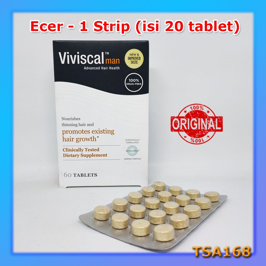 Viviscal Man Advanced Hair Health 20 40 60 Tablet Penumbuh Rambut