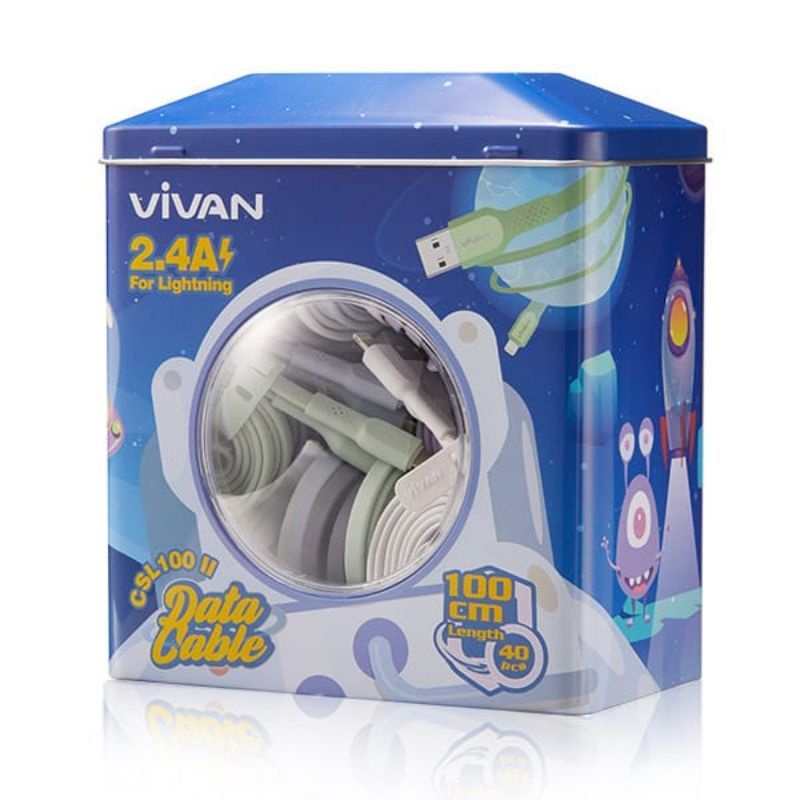 Vivan Kabel Data CSL100S CSL100 II 2.4A 100cm for Lightning