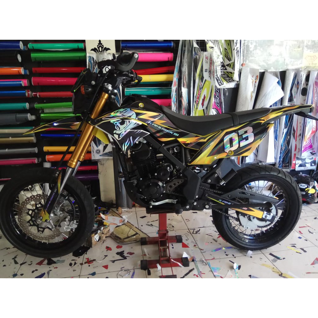 Decal Stiker klx bf,dtracker new, klx 150 s, klx type G,CRF 150L full chrome pelangi