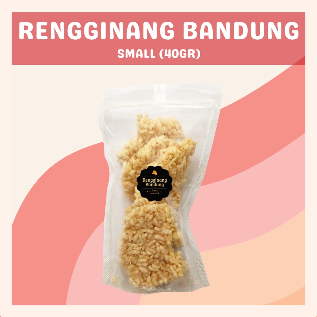 [DELISH SNACKS] Rengginang Bandung (S) 40gr / Snack Cemilan Camilan Kerupuk Rangginang Asin Gurih