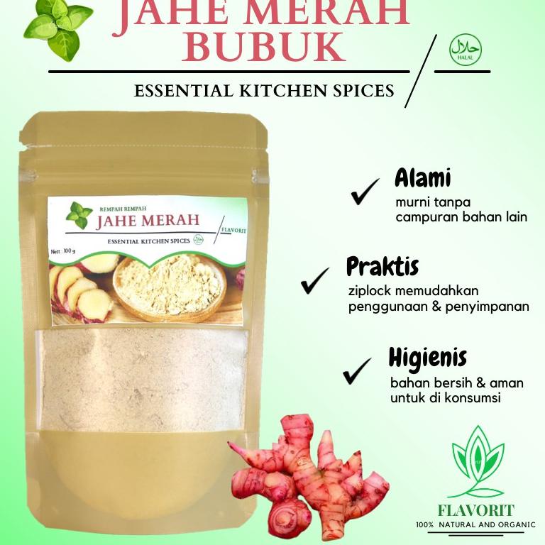 

V35 Rempah Jahe Merah Bubuk Segar Murni Ginger Jamu Herbal Bumbu Dapur Kering Organik Bahan Pokok Asli BIG SALE NK321