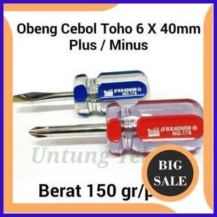 limited stock TOHO Obeng Mini Cebol Plus dan Minus 6 x 40 mm 1F3B23