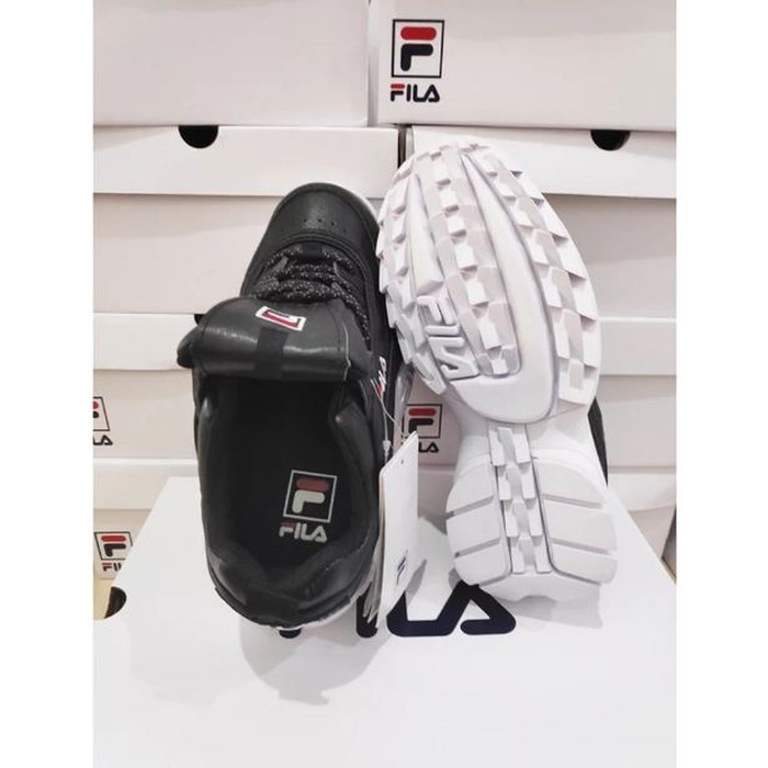 Sepatu Sneakers Wanita Disruptor 2 Hitam Putih Korea Import