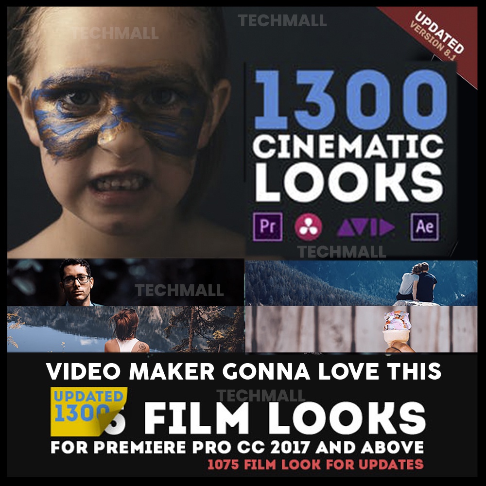 

NS 1300 Cinematic Looks LUTs Color Presets Pack for Premiere Pro