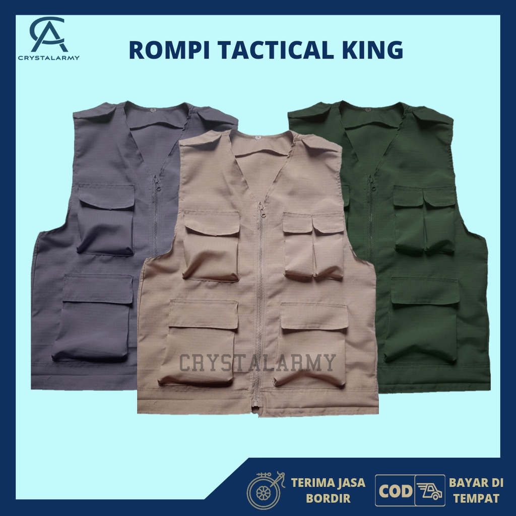 rompi tactical/rompi king/rompi wartawan/rompi lapangan