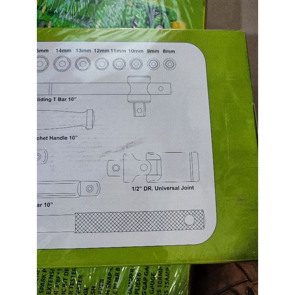 tekiro SE0598 box metal kunci sock set 1/2 inch 24 pcs socket set 1/2&quot;