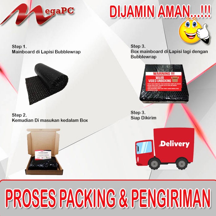 Paket Mainboard LGA 1155 H61 DDR3 + Processor Core i3 3220 + FAN + RAM 8GB / RAM 16GB