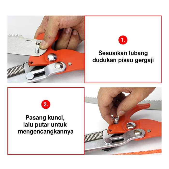 Xander Gunting Dahan Plus Tali Gergaji Ranting Tinggi Blister