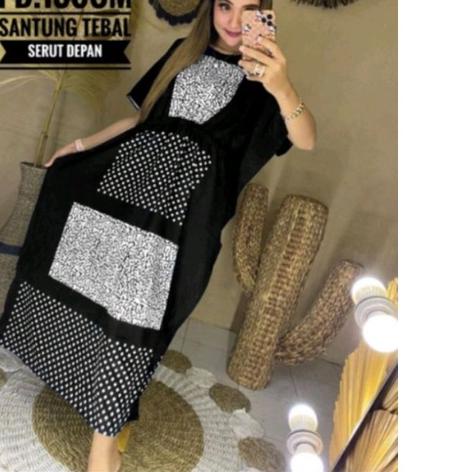 ➳ Daster / Daster Lowo Super Jumbo LD 150cm / Daster Monokrom Hitam Putih / Daster Lowo Serut / Dast