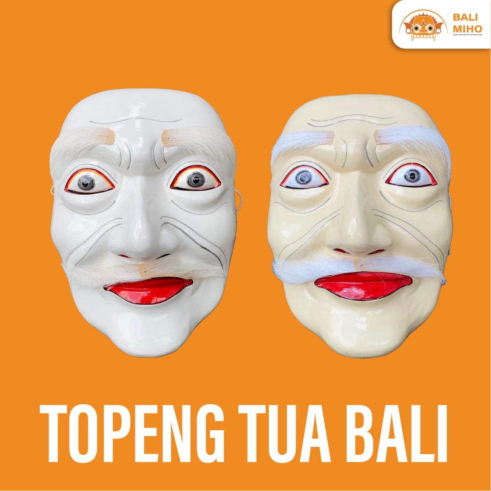 Topeng Tue Bali - Topeng Tua Bali - Topeng Kakek Kakek - Topeng Bali - Topeng Kayu - Topeng Wajah - 