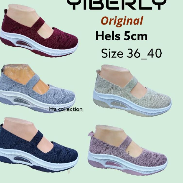 Murah sepatu rajut import yiberly hells 5cm terbaru redy di  iffa