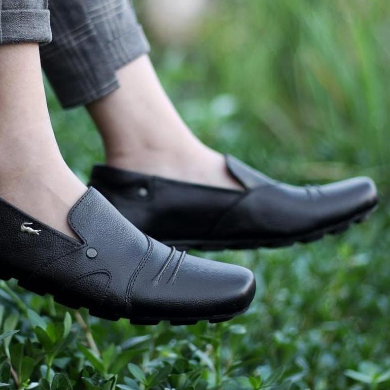 ✿ sepatu slip on pria kulit asli crocodile ➪