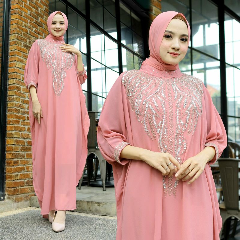 KAFTAN LEBARAN 2023 MEWAH/ KAFTAN CALISTA/ PAKAIAN MUSLIM MODEL KALONG / KAFTAN PAYET IMPORT