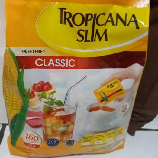

♕ Tropicana Slim sweetener classic Gula Jagung Rendah Kalori Isi 160sachet ☻