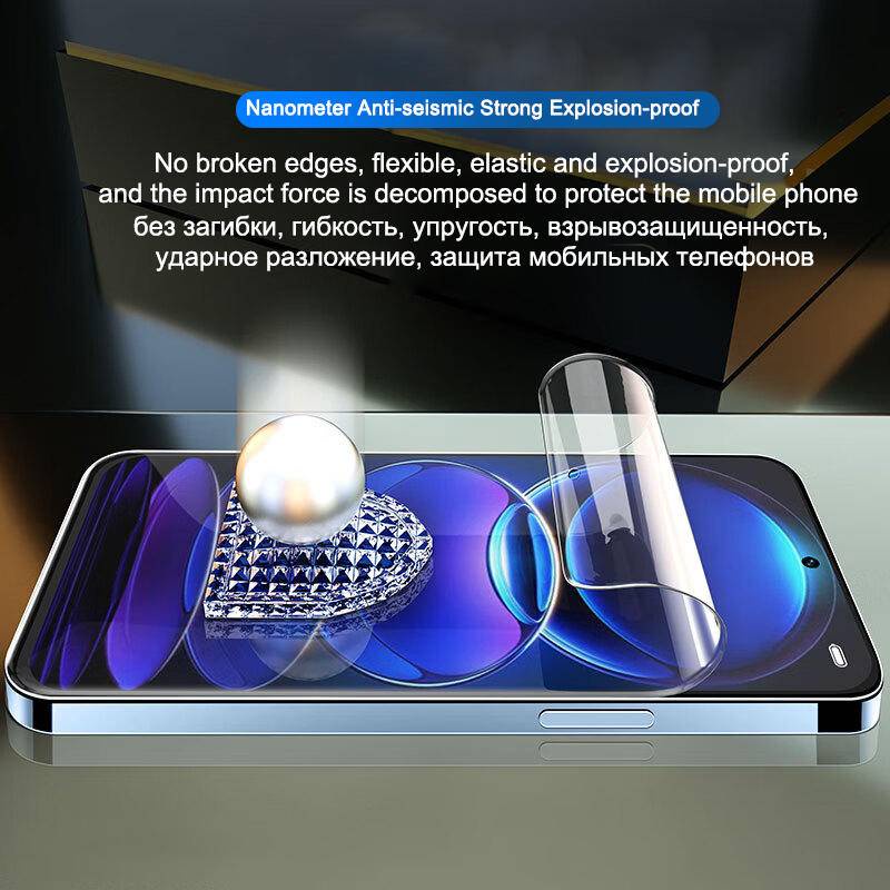 5pcs Untuk Xiaomi Note8 9 9T 10 10T 11 11T 12T Pro Lite Ultra 4G 5G NE Hydrogel Film Pelindung Layar Untuk Xiaomi Hitam Shrk Mix4 5 Pro