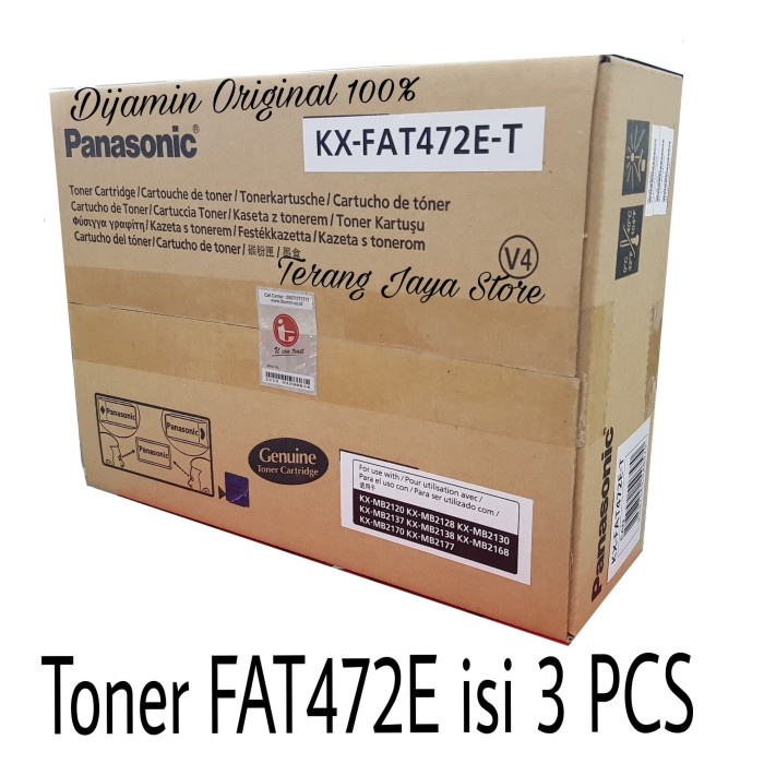 

[[JNT COD]] Toner Mesin Fax Panasonic KX-FAT472E-T (3 pack) Toner Panasonic FAT472