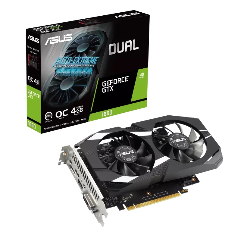 VGA ASUS GeForce GTX 1650 DUAL OC V2 4GB GDDR6 | GTX1650 P 4G DDR6