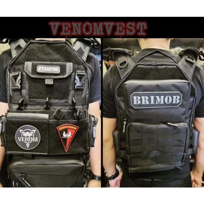 Bodyvest Rompi Venom Gen 2 Tactical Flashmod Hitam Venomvest