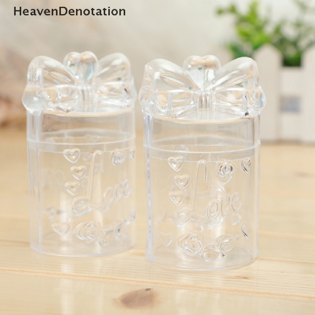 [HeavenDenotation] Kotak Permen Transparan Plastik Dengan Tutup Candy Gift Packaging Jewelry Candy Storage Box Souvenir Pernikahan Hadiah Pesta Box Container Dekorasi Rumah HDV