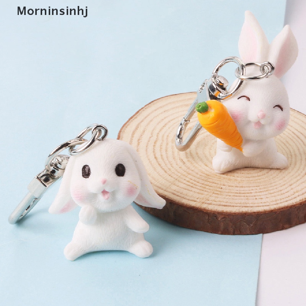 Mornin Liontin Hewan Kelinci Lucu Keychain Keyring Untuk Wanita Pria Anak Kartun Tas Mobil Earphone Box Perhiasan id