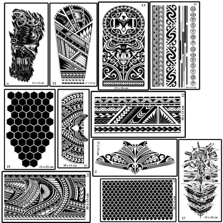 HM-Tato semi permanen Half Arm  anti air 17x24 cm