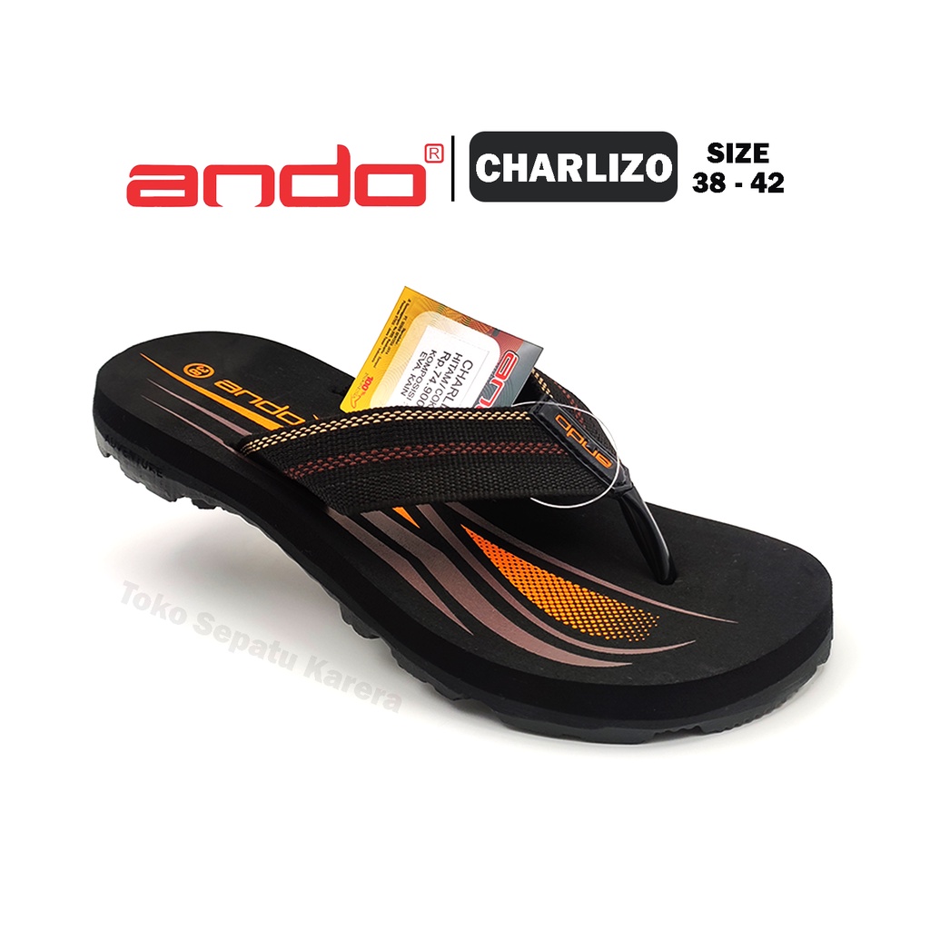 Sandal Jepit Anak Laki Laki/Pria Dewasa – ANDO – CHARLIZO – Size 38-42 – Outdoorgear – Casual – Adve