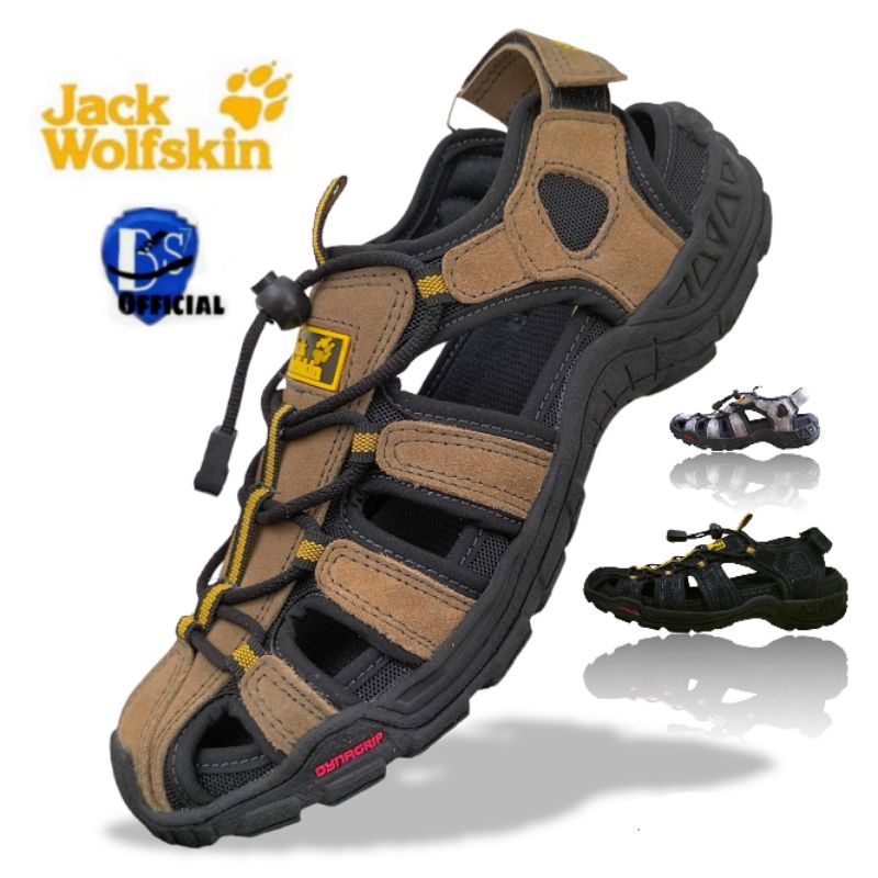 Sepatu Sepeda Gowes Mtb Sandal Gunung Pria Jack Wolfskin / Sepatu Sandal Pria Kulit Suede / Sendal P