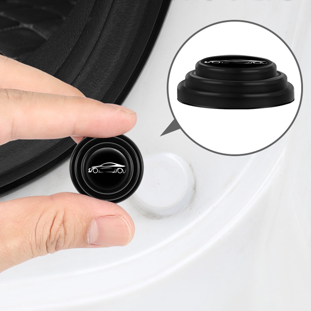 10pcs Peredam Kejut Pintu Mobil Anti-Tabrakan Suara-Bukti Mini Car Door Silicone Anti-shock Pad Untuk Bagasi