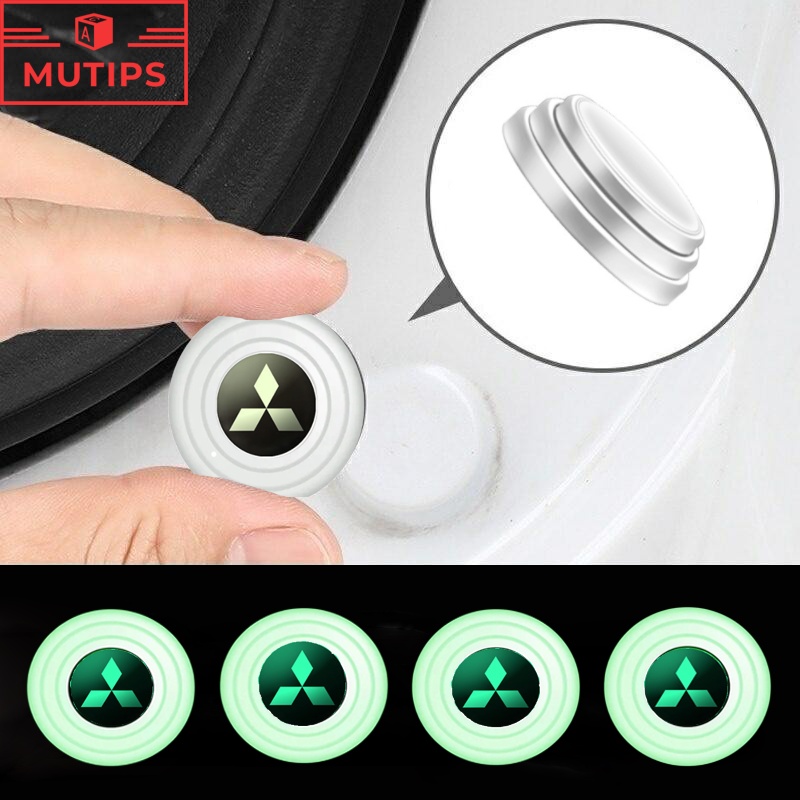 Mitsubishi 4per8 /12 /16Pcs Baru Luminous Type Car Door Trunk Anti Shock Tabrak Pad Silikon Stiker Mengurangi Kebisingan Penyangga Untuk Kuda Lancer Pajero Outlander Xpander Mirage Attrage