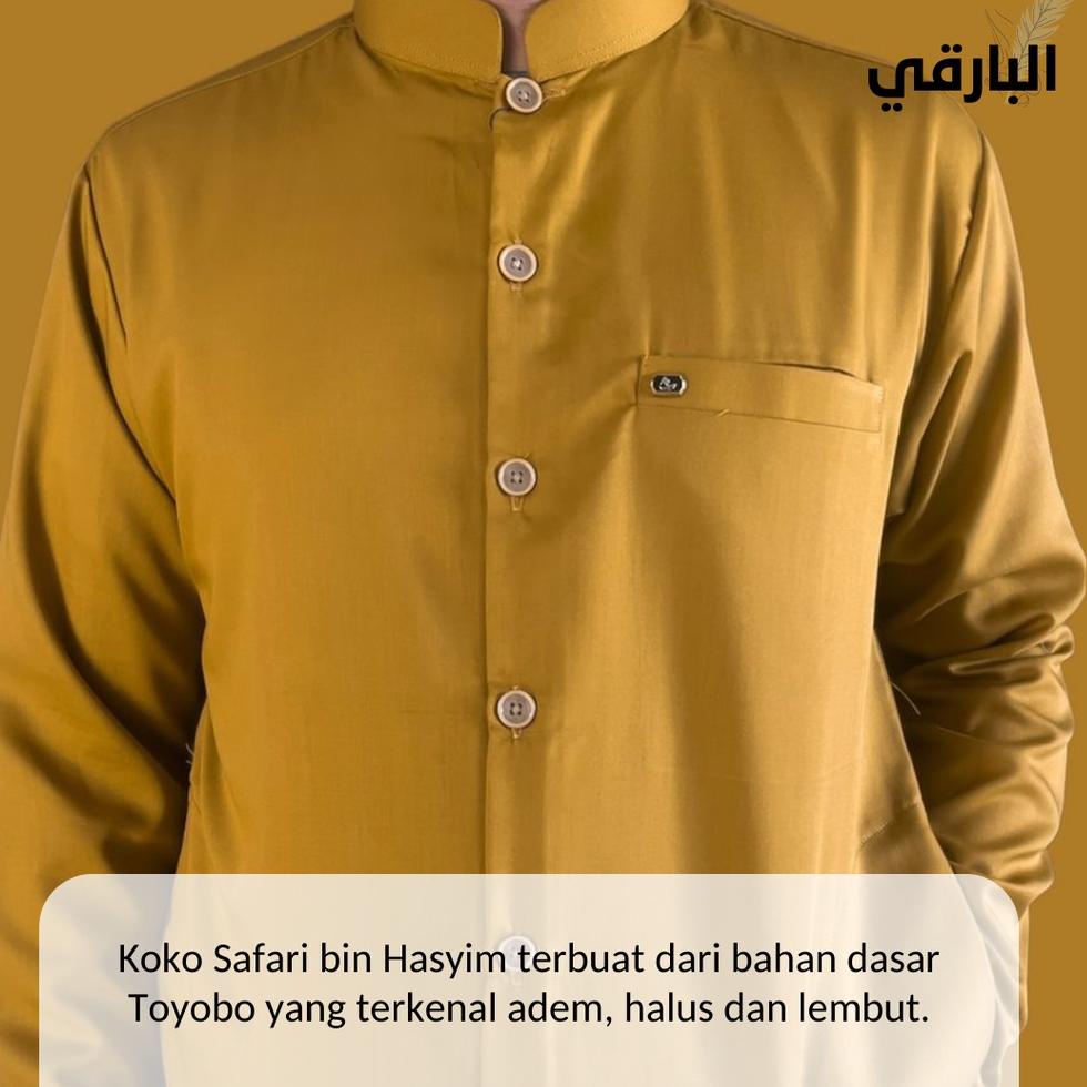 HOT SALE [BAHAN TOYOBO] Koko Safari Bin Hasyim Kerah Shanghai Belah ah Belakang